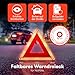 PURAHELP® Warndreieck KFZ Faltbar [Norm 2026 ECE R27] - Bis zu 250m sichtbar - Pannendreieck Auto Kompakt & Klappbar - Sicheres Verkehrspannen Dreieck nach EU Norm (StVO konform)