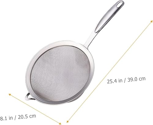 Miniatura 4 de Uonlytech Multi-function Stainless Steel Flour Sieve Large Mesh Strainer Convenient Kitchen Supply for Home Baking Easy to Clean and Store Handheld
