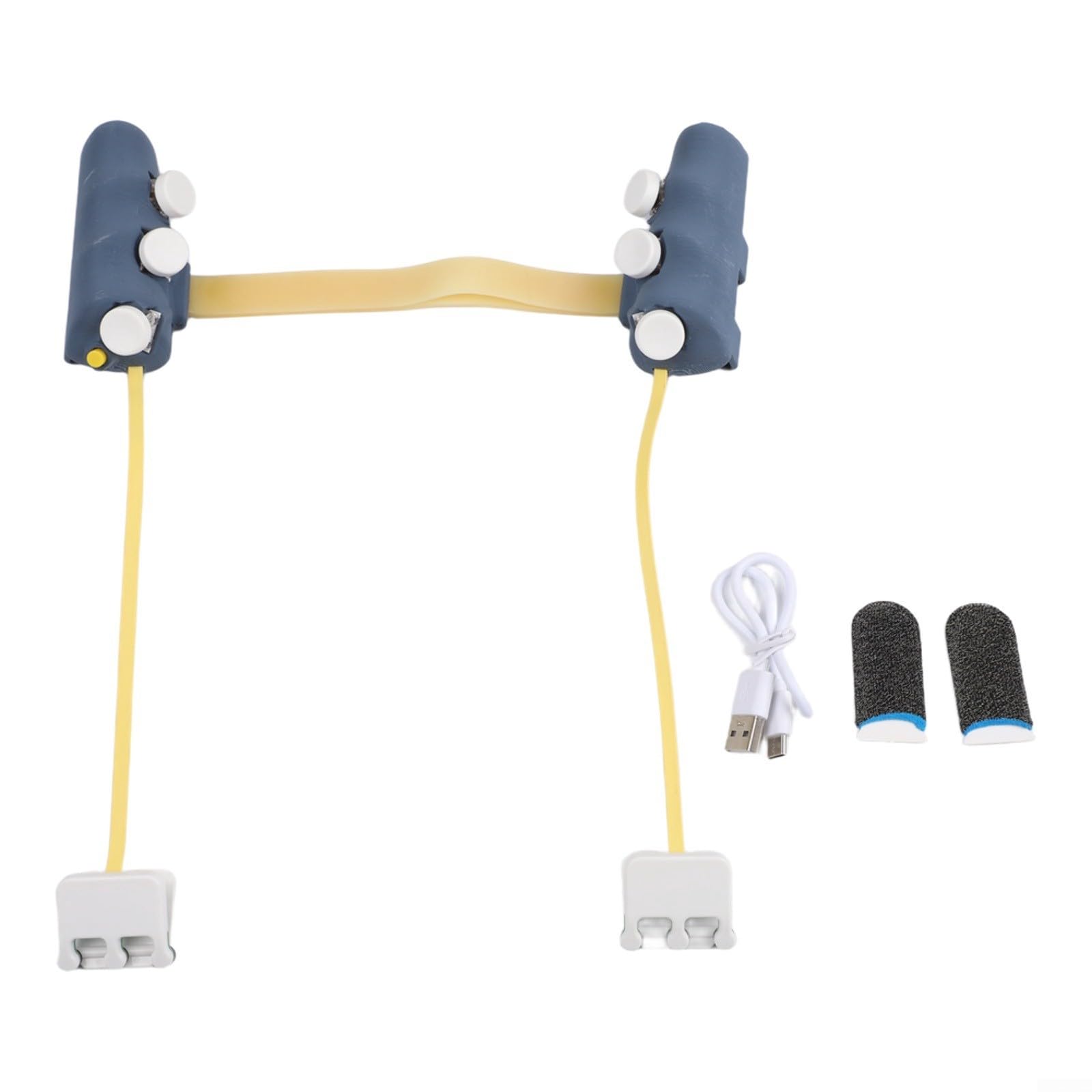 Controlador magnético para iPad con carcasa de impresión 3D, fijación rápida, varios botones y función de encendido continuo, portátil con correa de muñeca amarilla (12,4 ~ 13,5)
