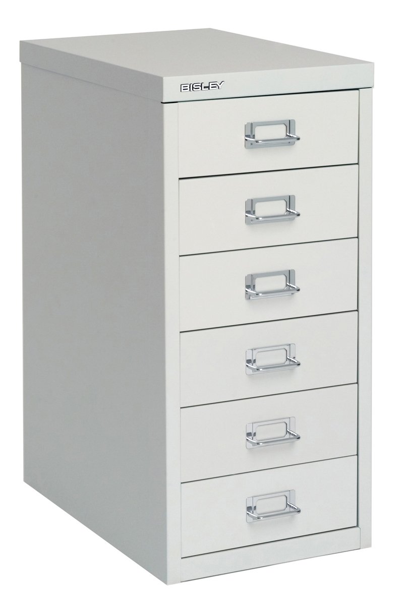 Office Hippo Home Office Bisley 29 Series MultiDrawer, 6 Drawers - Goose Grey
