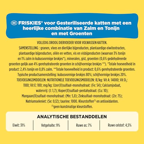 FRISKIES | Katze | Komplettnahrung für sterilisierte ausgewachsene Katzen | mit Lachs, Thunfisch und Gemüse… – Ansicht 6