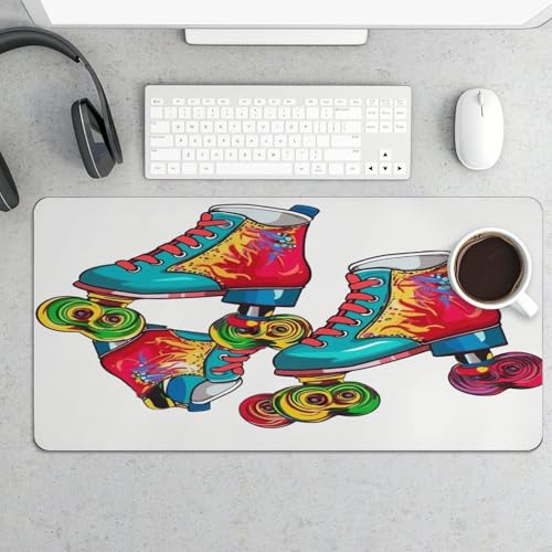 Colorful Roller Skates Desk Pad base goma grande miniatura 5