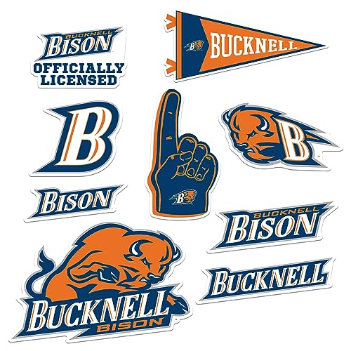 Image of Bucknell University 8ct Vinyl Large Deluxe Stickers Variety Pack - Laptop, Water Bottle, Scrapbooking, Tablet, Skateboard, Indoor /Outdoor - Set of 8