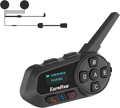S6-1200-A Motorcycle Helmet Bluetooth Headset 1200M 2 People Full Duplex Wireless Motorbike Interphone Connect Up to 6 Riders