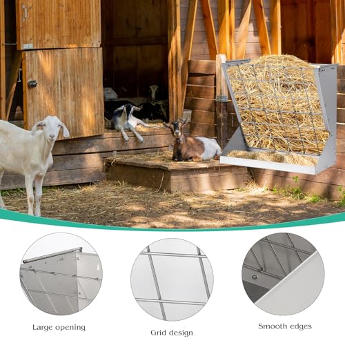 HeuträNke füR Schafe, Verzinkte WandträNke füR Vieh, MetallträNke füR Ziegen und Pferde füR Heu und Getreide mit Einstellbarem Abstand füR Schafe, Ziegen, Pferde