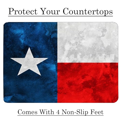 Tabla de Cortar de Vidrio Templado con Diseño de la Bandera de Texas, Rectangular, para Cocina, Regalo Decorativo, Estilo Rústico miniatura 5