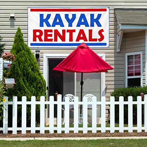 Bâche publicitaire extérieure location de kayak en vinyle 2x4 ft