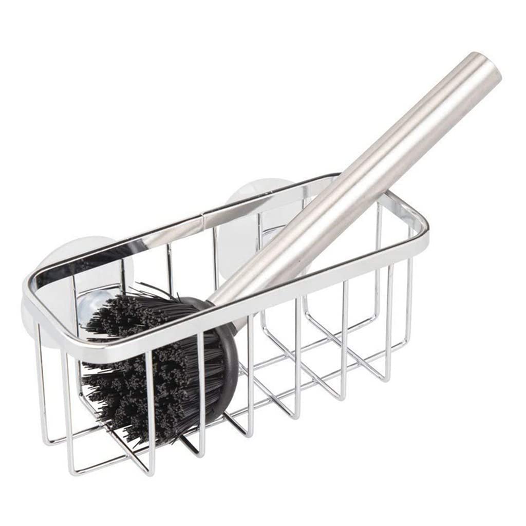 Cestello di scarico per rack in acciaio inossidabile, scolapiatti per lavello, pannello a griglia da parete, ripiano per esposizione, per rack, porta spugna per casa