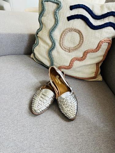 Image of Macarena Collection Leather Sandals for Women | Handmade Mexican Huarache | Woven Slip-On Shoes with Cushioned Insole | Artisan Crafted Genuine Leather