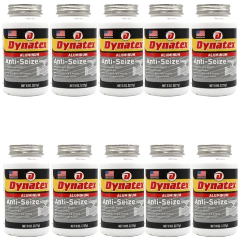 Image of Dynatex Aluminum Anti-Seize 8 oz Can - General Purpose, Prevents Galling Seizing Corrosion, High Heat & Pressure Resistant, Aluminum & Graphite (10-Pack)