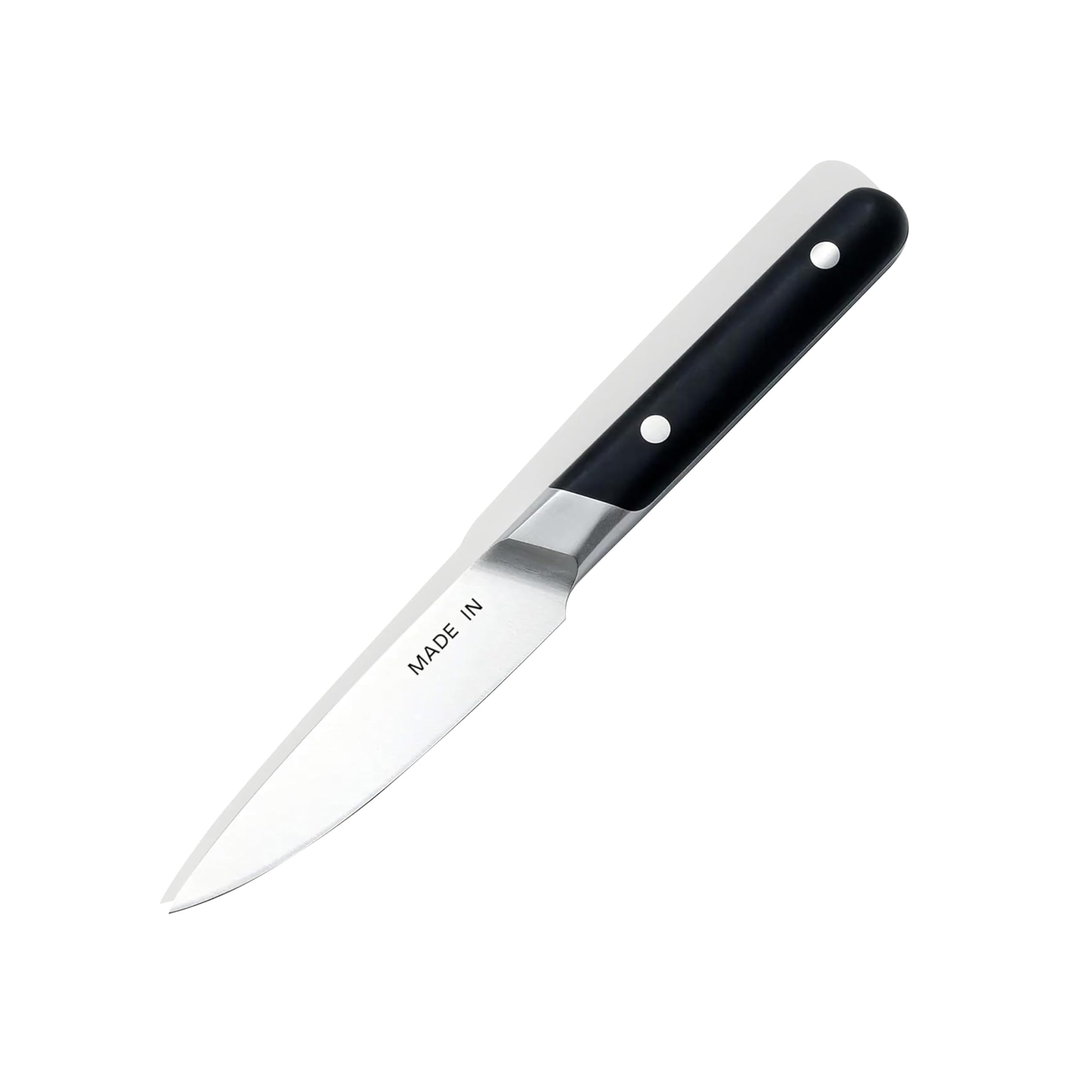 Made In Cookware - 3.8" Paring Knife - Crafted in France - Full Tang With Truffle Black Handle