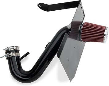Cold Air Intake Kit in Gloss Black | Reusable High Flow Air Filter & Performance Intake System | Compatible with 2005-2009 Ford Mustang 4.0L V6