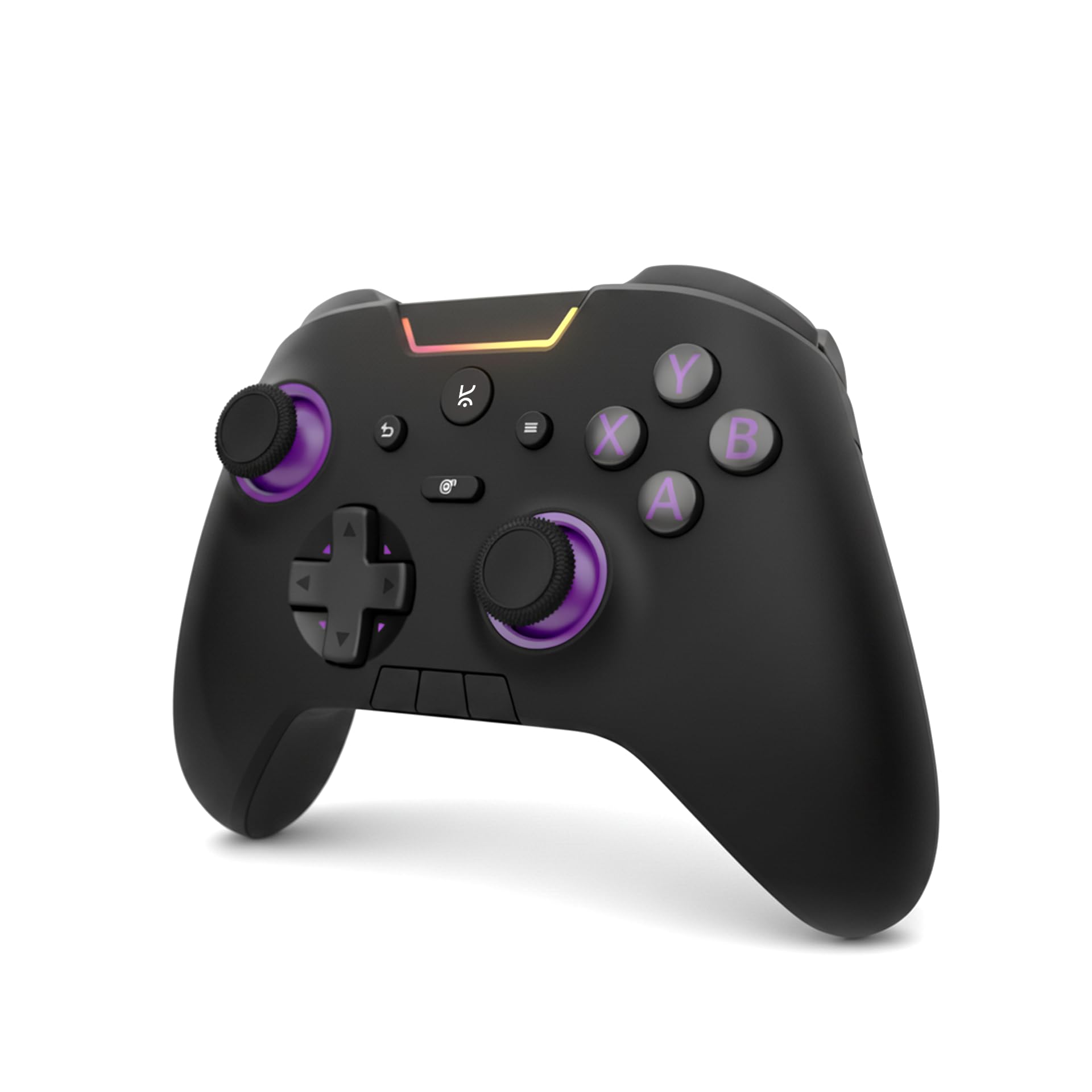 kreo surge xb wireless gaming controller with hall effect joysticks & triggers, tri-mode, turbo mode, macro buttons, rgb, 1000hz polling, gaming controller for pc wireless, android.