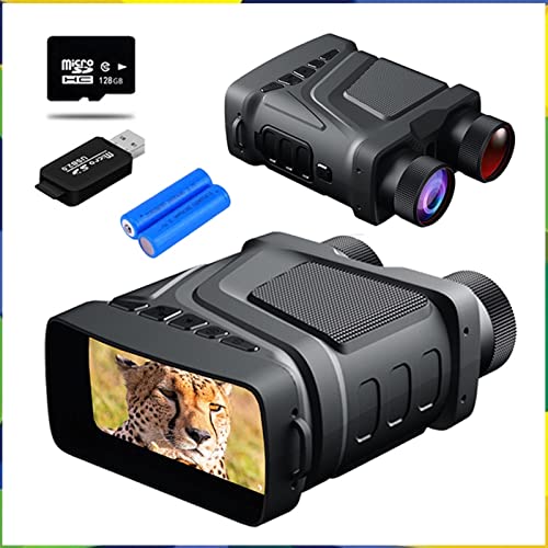 Cyfrowy noktowizor Akumulatorowa lornetka noktowizyjna 850nm podczerwieni HD 5-krotny zoom cyfrowy teleskop gogle nocne do polowania Camping Surveillance(64G TF with battery)