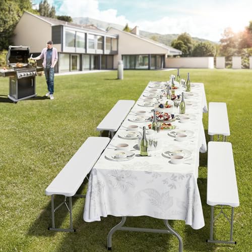 Portable 6ft Plastic Folding Bench for Picnics, Parties, and Camping