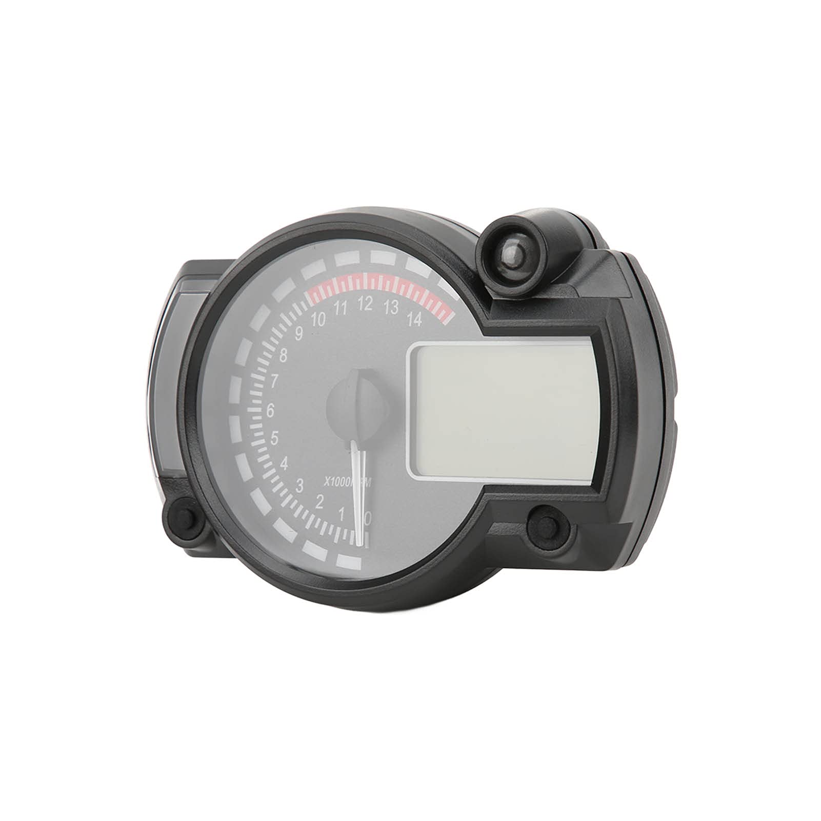 Contachilometri contachilometri per moto, contagiri LCD universale per veicoli a 12 V, display RPM regolabile con portata di 15000 giri/min, indicatore di chilometraggio per moto,