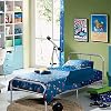 Voilamart Twin Metal Bed Frames Headboard and Footboard,Solid Sturdy Metal Slat, Single Bed with Storage,6 Legs Bed Frame Platform No Box Spring Needed,Twin Bed Frame Set for Kids (Silver)
