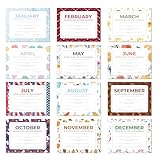 Employee of The Month Certificates | Pack of 12 | Employee Recognition Awards, Workplace Appreciation, Staff Achievement & Worker Performance Awards (Months)