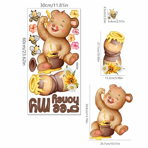 Vinilo Decorativo Sacinora Oso Abeja Honey Jar miniatura 4