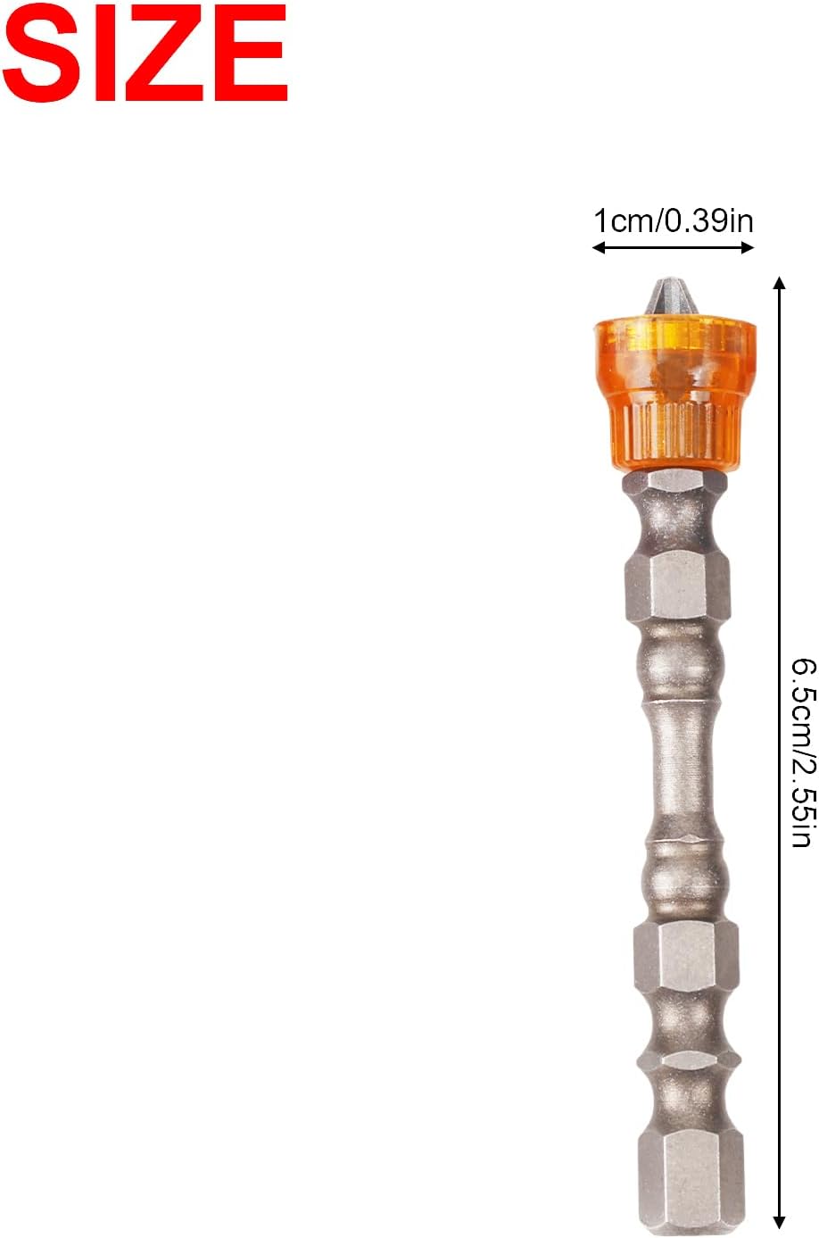 10pcs Magnetic Collar Screwdriver Bits, 1/4 Inch Hex Shank PH2 Magnetic Phillips Cross Screw Driver Bits TS/CQPT-01