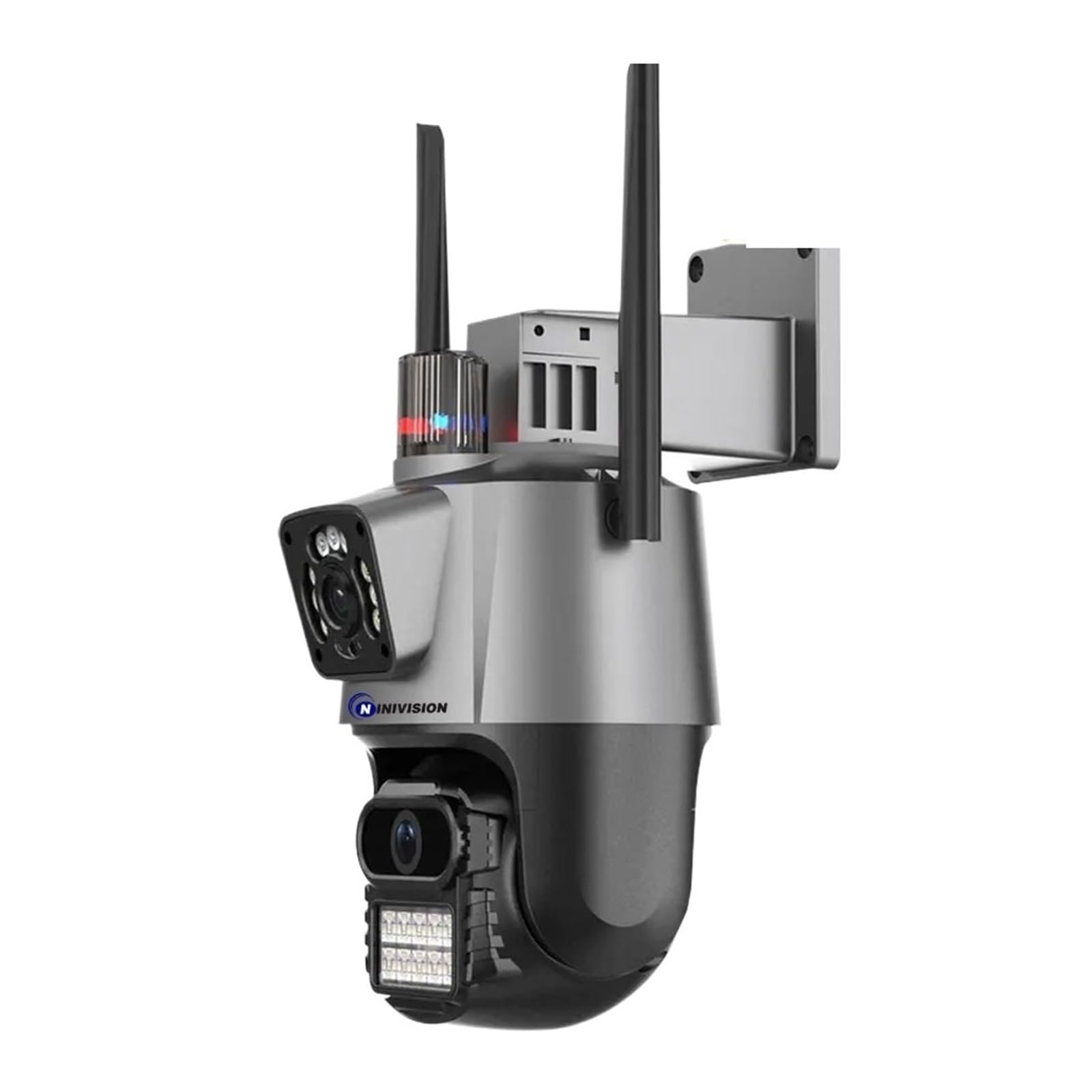 Bezprzewodowe kamery bezpieczeństwa na zewnątrz Kamera 4K PTZ 360 Wi-Fi podwójny obiektyw automatyczne śledzenie ochrona bezpieczeństwa bezprzewodowe wewnętrzne zewnętrzne kamery monitorujące CCTV(8MP