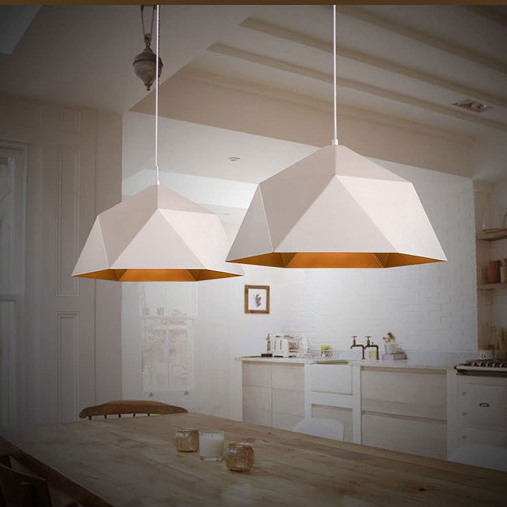 a Testa Sina con Sorgente Luminosa E27, da a Sospensione in Ferro battuto in Stile Nordico, da a Sospensione Creativa in Ferro battuto a Forma di Diamante, apparecchi di Illum
