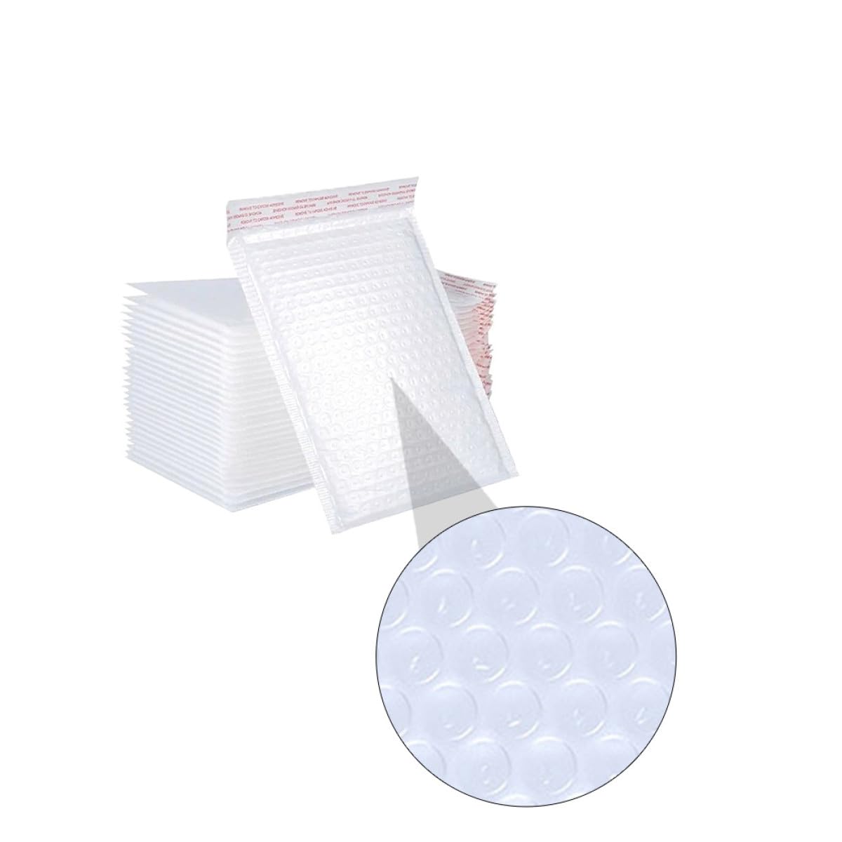 Homoyoyo 50 Buste Imbottite Pluriball Bianco 50Pezzi Buste Postali Autoadesive in PE Antishock per Spedizioni Protette e Impiego nei Negozi