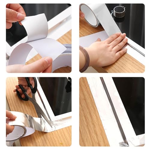 Image of Haofy and Oil Self Adhesive Caulk Tape with High Temperature Resistance, Easy Installation for Kitchen, Sink, Bathroom