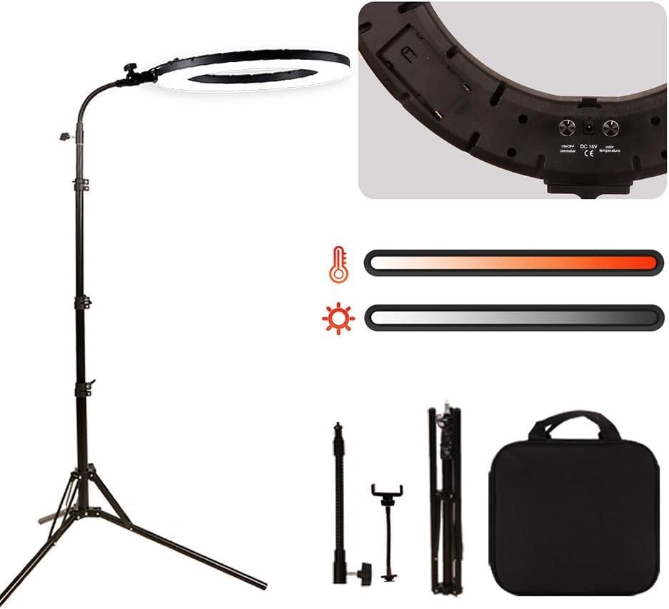 GSKAIWEN 18' 60WLED Luz Anillo Iluminación Belleza Tatuaje Ceja Lámpara Regulable Maquillaje Luz...