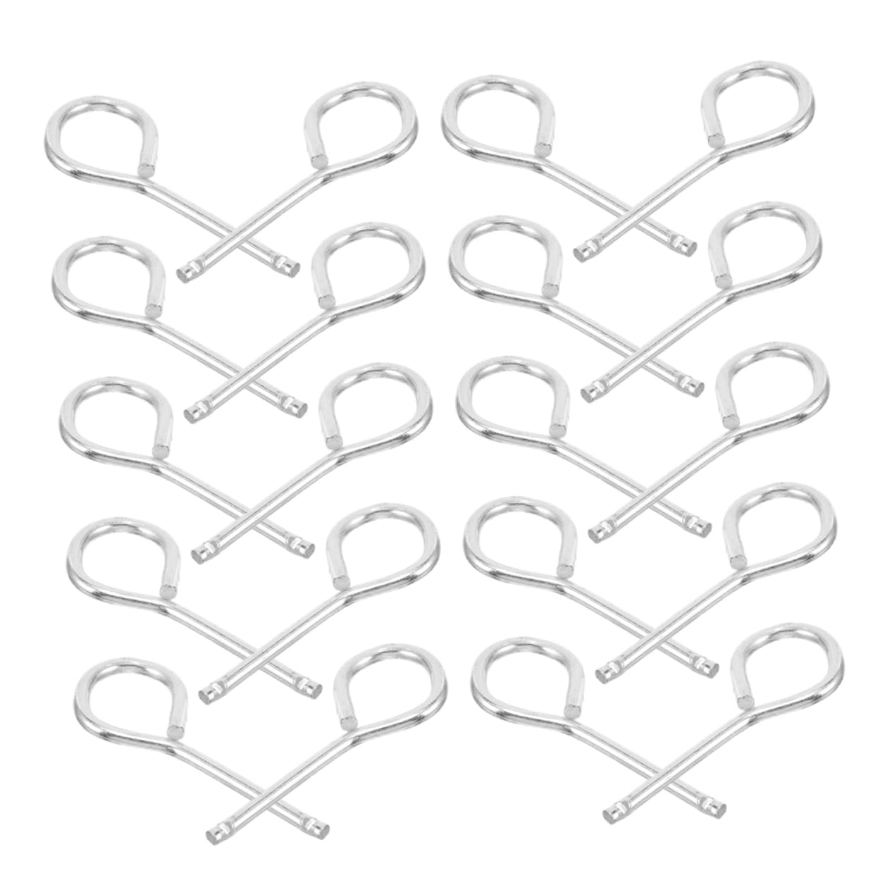 SHINEOFI 5 Set Set Chiusura Estintore Sostituzione Coperture Forniture Di Estintori Perni Di Bloccaggio in Metallo Perno Di Blocco Acciaio Inossidabile Silver 30 Pezzi*5