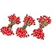 BBTO 300 Pieces Artificial Holly Christmas Fake Berries on 150 Wire Stems for Christmas Tree Decorations Wreath Craft Use Wedding Party Favor