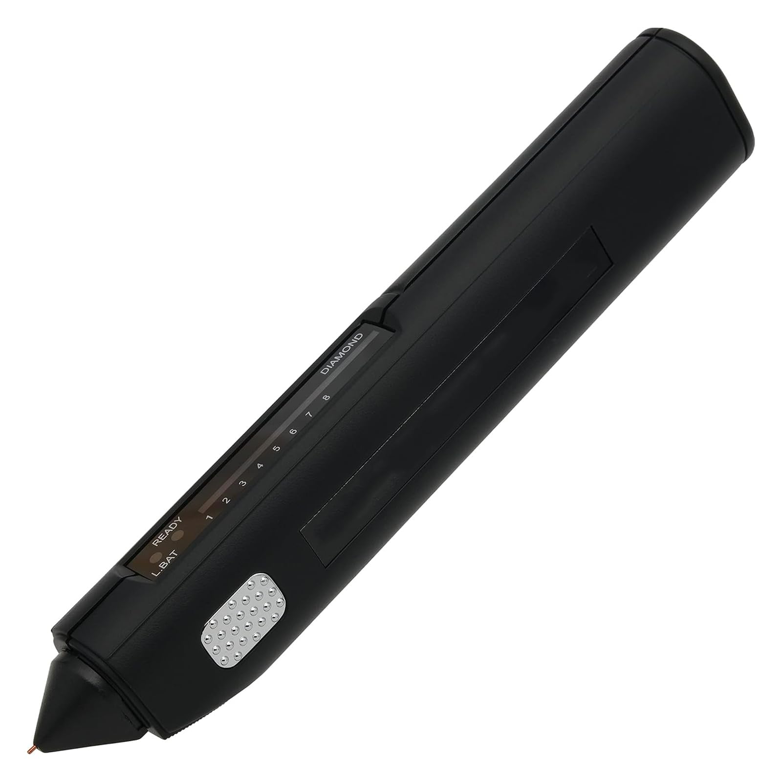 Bolígrafo probador de diamante portátil con sonda retráctil, punta de 0,6 mm, pantalla LED, alarma de metal, para principiantes y expertos