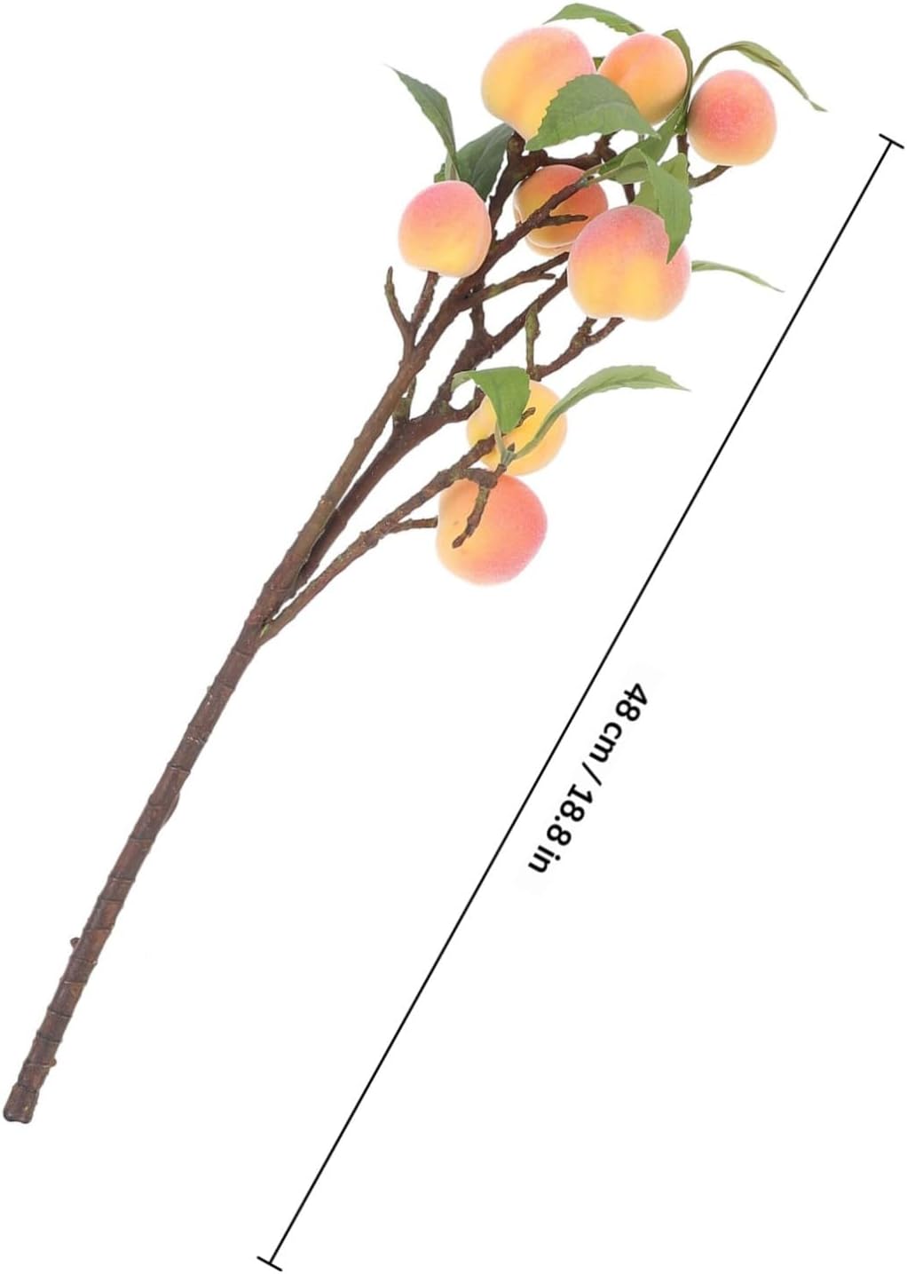 2pcs Artificial Fruit Tree Branch Simulation Fruit Branch Handmade Faux Peach Decor for Party