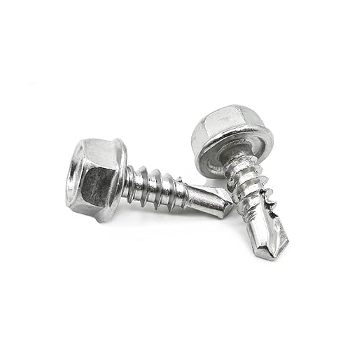 Miniatura 7 de 250 tornillos de chapa de acero inoxidable de 8 × 12 pulgadas, tornillos autorroscantes, tornillos autoperforantes Phillips para metal..