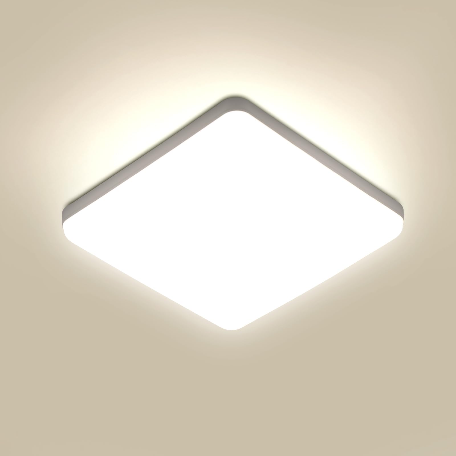 Comely LED Ceiling Light 36W, 4050LM Super Bright Square Ceiling Lamp, Daylight 4000K Moderne LED Panel Light for Living Room, Bedroom, Kitchen, Hallway, Balcony