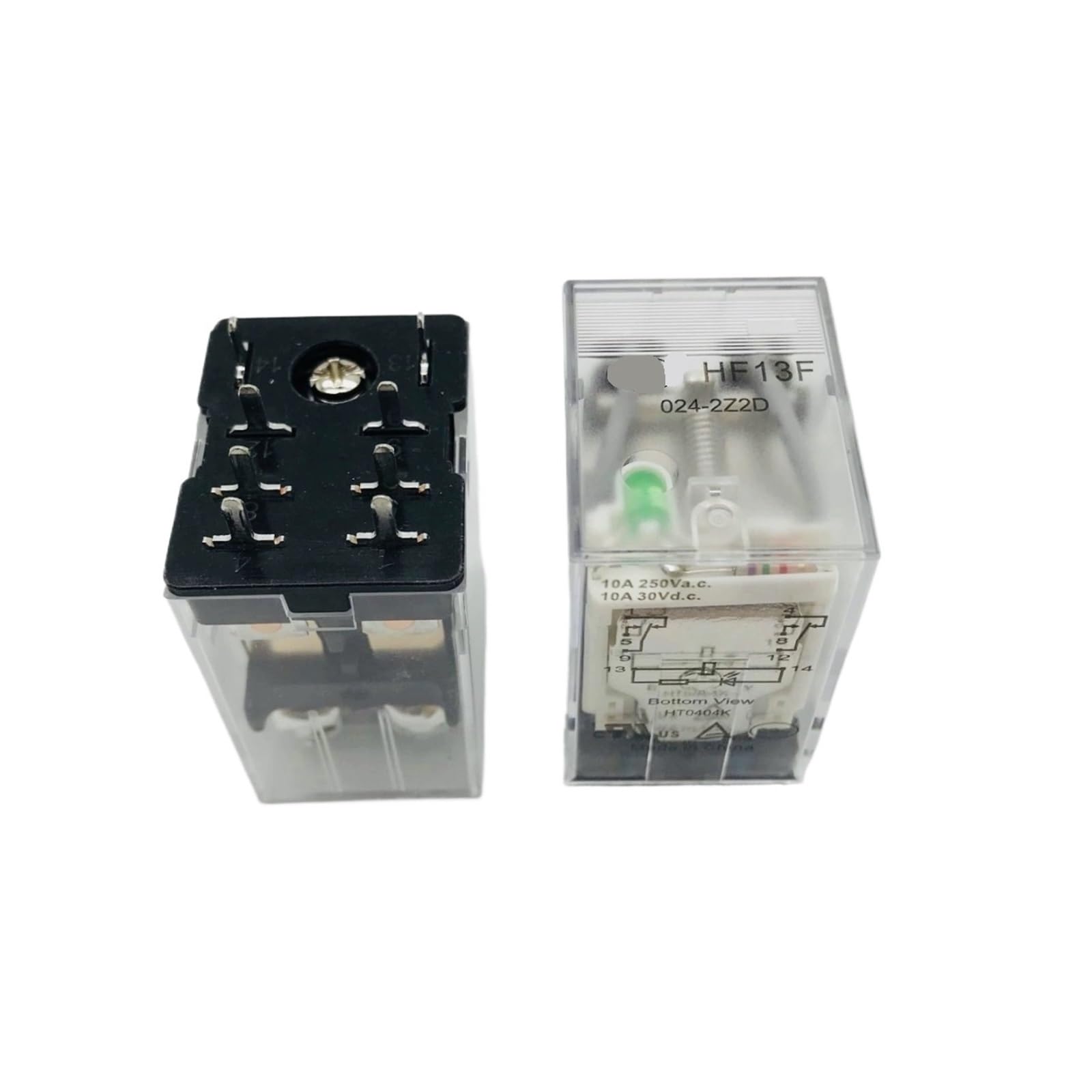 Relais électromécanique JQX-HF13F-024-2Z2D 24V 10A à deux inverseurs