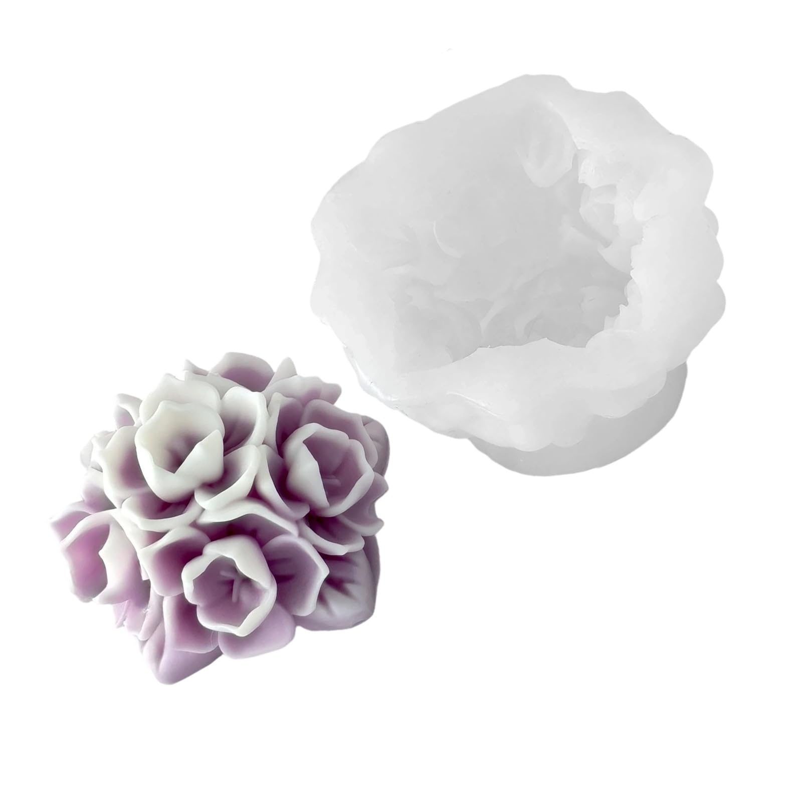 Alksubbm Silicone Hydrangeas Flower for Craft Baking and Chocolate Making with High Temperatures Resistance Silicone Flower