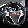 GIANT PANDA Steering Wheel Cover for Nissan Rogue - Car Steering Wheel Cover for Nissan Pathfinder Titan Frontier - Black