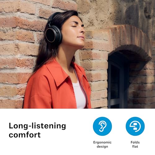 Image of Sennheiser ACCENTUM Wireless Bluetooth Headphones - 50-Hour Battery Life, Audio, Hybrid Noise Cancelling (ANC), All-Day Comfort and Clear Voice Pick-up for Calls, Black /Copper