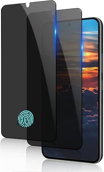 for Samsung Galaxy S23 Tempered Glass Privacy Screen Protector 6.1 Inch, [Fingerprint Compatible], Scratch-Resistant, Black, Anti Spy, Case Friendly Privacy Protector for Galaxy S23