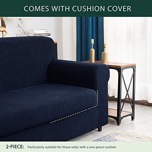 image for CHUN YI Stretch Loveseat Sofa Slipcover 2-Piece Couch Cover Furniture 
