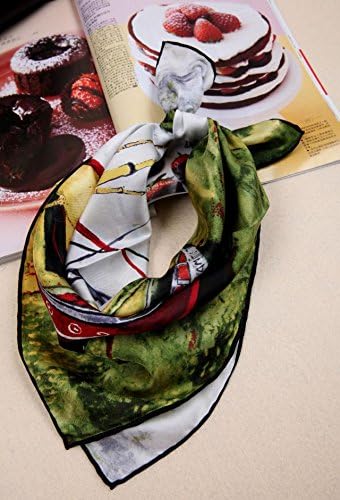 21" Women Square Scarf 100% Silk Kerchief World-Famous Artwork Painted Scarves Neck Small Scarves - Image 6