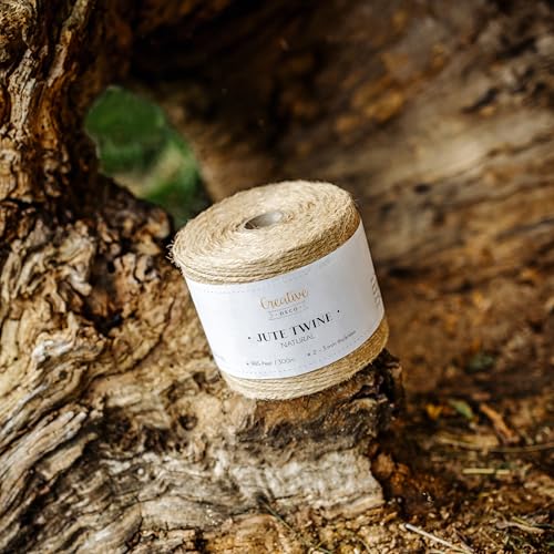 Miniatura 5 de Creative Deco 300 M Cuerda De Yute 3mm Cordel Manualidades Hilo Cordón Rollo Grande Marrón Natural Gruesa Fuerte, Embalaje, Decoración, Floristería, Artesanía Y Bricolaje