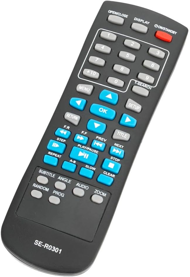 VINABTY SE-R0301 Replacement Remote Control fit for TOSHIBA DVD Player SD185EKB SD4300 SD190EKB SD4300KU SD280EKB SD1010KB SD180EKB SD-3300 SD-3300KU SD-4100 SD-4100KU - Image 3