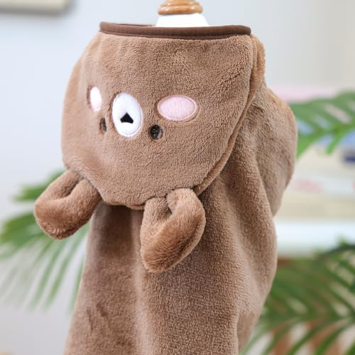 Bata para perros con capucha absorbente y seca rápido miniatura 2