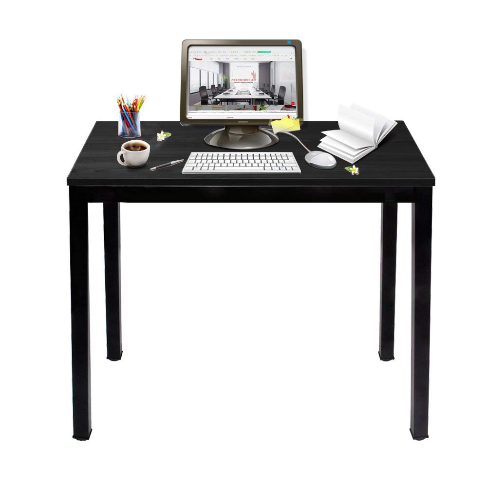 sogesfurniture Computer Desk 39.4 inches Large Office Desk Computer Table with BIFMA Certification Sturdy Office Desk Writing Desk,Black BHUS-AC3CB-100