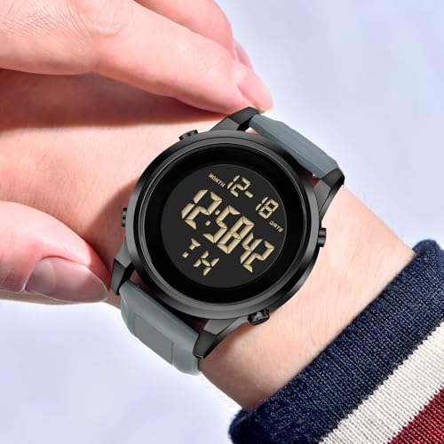 Image of Black Waterproof Digital Wrist Watches for Men Sports Mens Watch