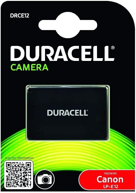 Duracell Premium Analog Canon LP-E12 Battery for EOS M M2 M10 100D 7.2V 600mAh