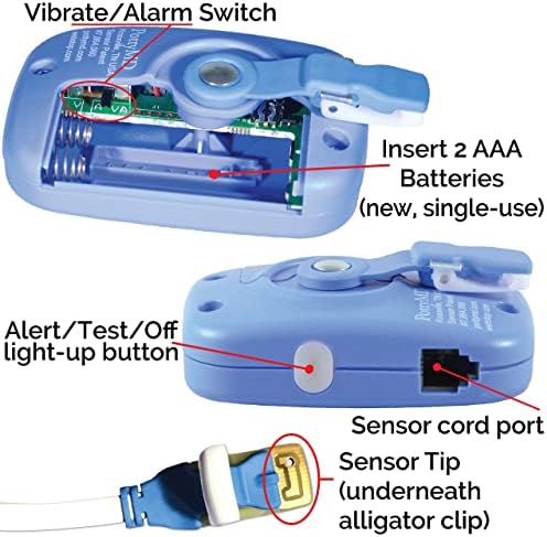 Wet Stop 3 Bedwetting Alarm (BLUE) 6 Alarms & Vibration, Enuresis Alarm, Incontinence, Potty Training