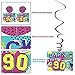 28 Pcs Back to The 90s Party Hanging Swirls Decorations 90s Retro Ceiling Streamers for 1990s Throwback Birthday Hip Hop Party Supplies